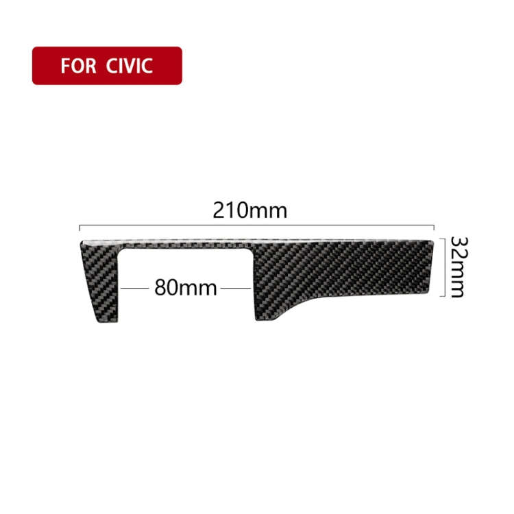 Car Carbon Fiber Headlight Switch Panel Decorative Sticker for Honda Tenth Generation Civic 2016-...