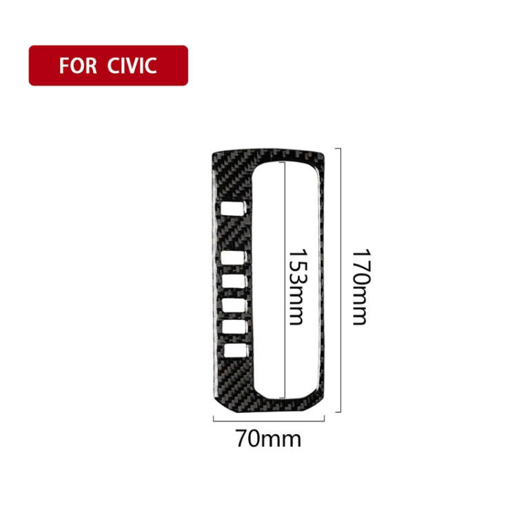 Car Carbon Fiber Gear Position Button Frame Decorative Sticker for Honda Tenth Generation Civic 2...
