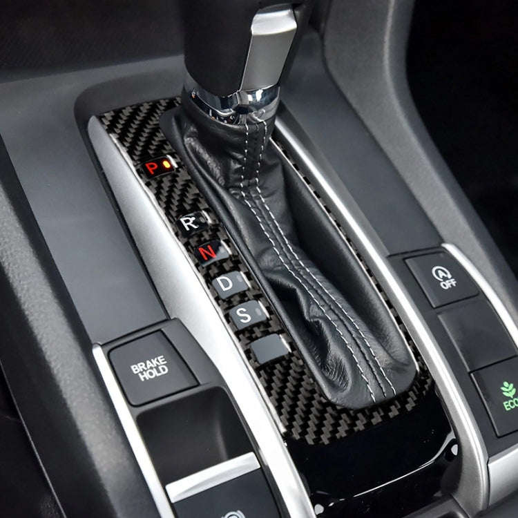 Car Carbon Fiber Gear Position Button Frame Decorative Sticker for Honda Tenth Generation Civic 2...