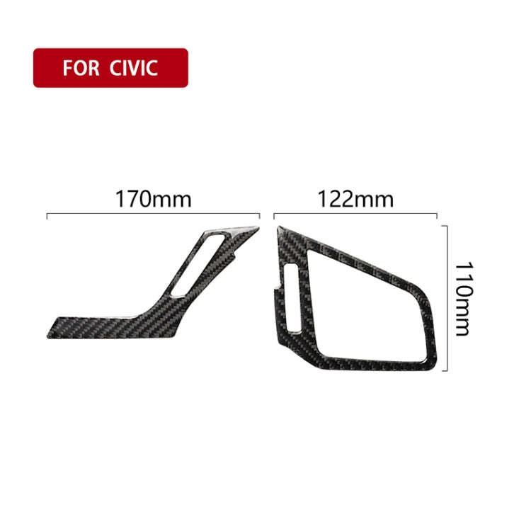 Car Carbon Fiber Right and Left Air Outlet Decorative Sticker for Honda Tenth Generation Civic 20...