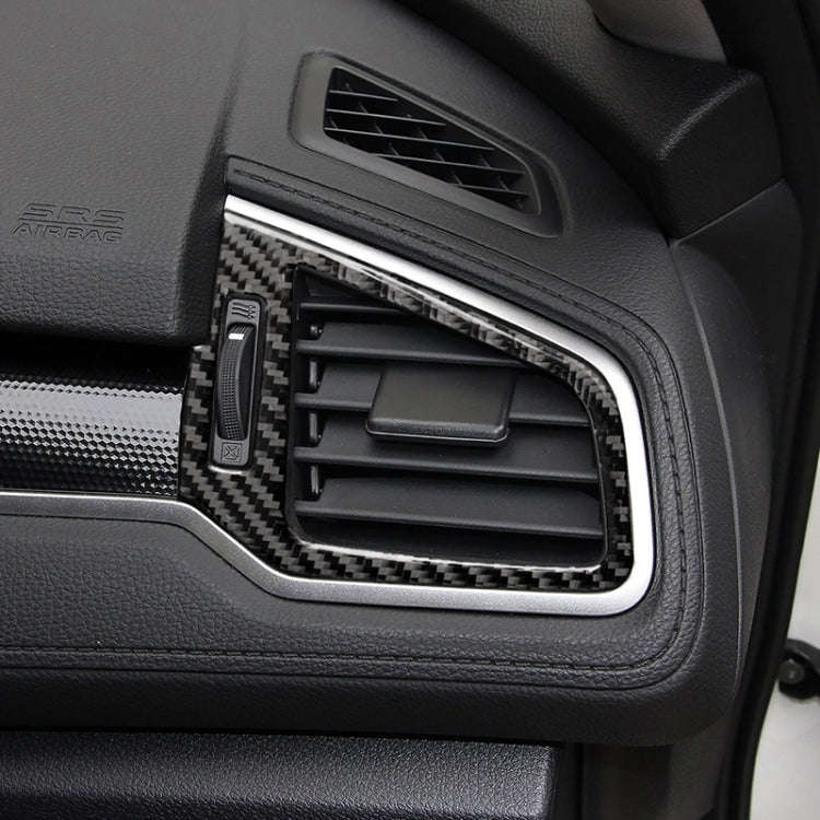 Car Carbon Fiber Right and Left Air Outlet Decorative Sticker for Honda Tenth Generation Civic 20...