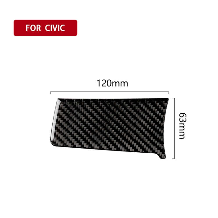 Car Carbon Fiber Central Control Left Stripe Decorative Sticker for Honda Tenth Generation Civic ...