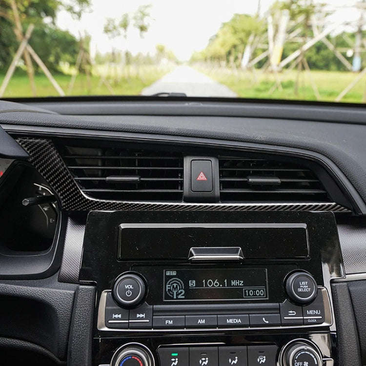 Car Carbon Fiber Central Control Air Outlet Below Decorative Sticker for Honda Tenth Generation C...