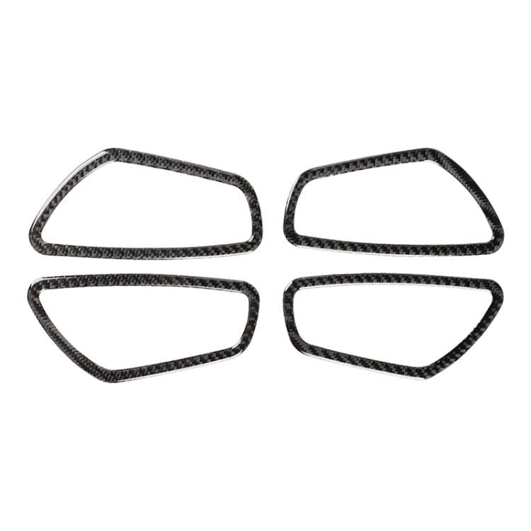 4 PCS Car Carbon Fiber Door Inner Wrist Frame Decorative Sticker for Honda Tenth Generation Civic...