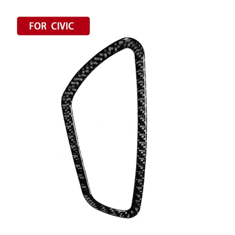 4 PCS Car Carbon Fiber Door Inner Wrist Frame Decorative Sticker for Honda Tenth Generation Civic...