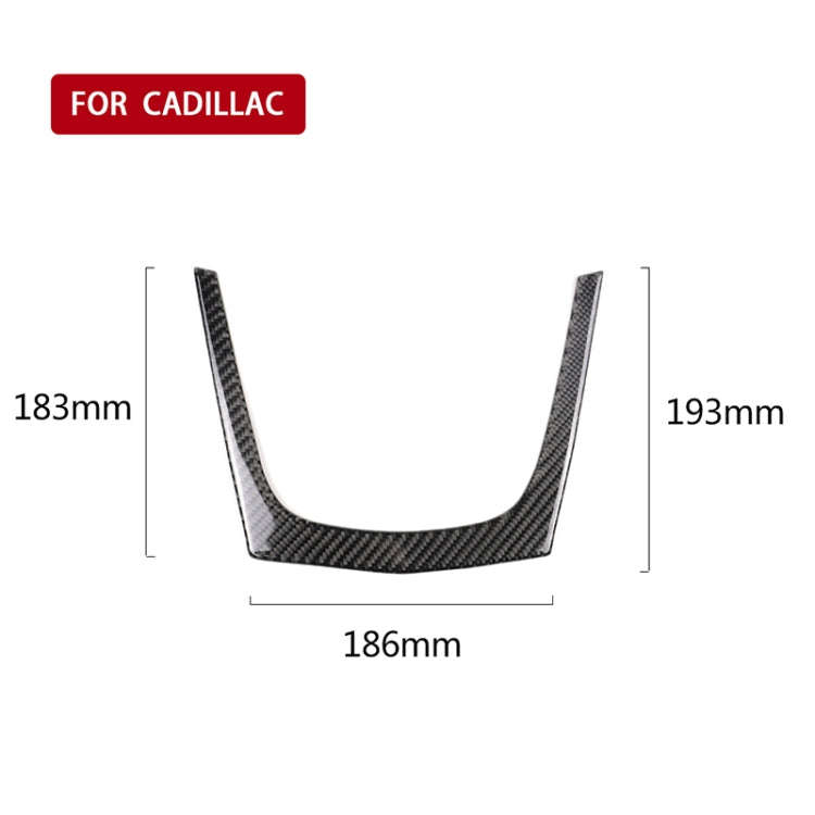 Car Carbon Fiber Central Control U Shape Frame Decorative Sticker for Cadillac XT5 2016-2017