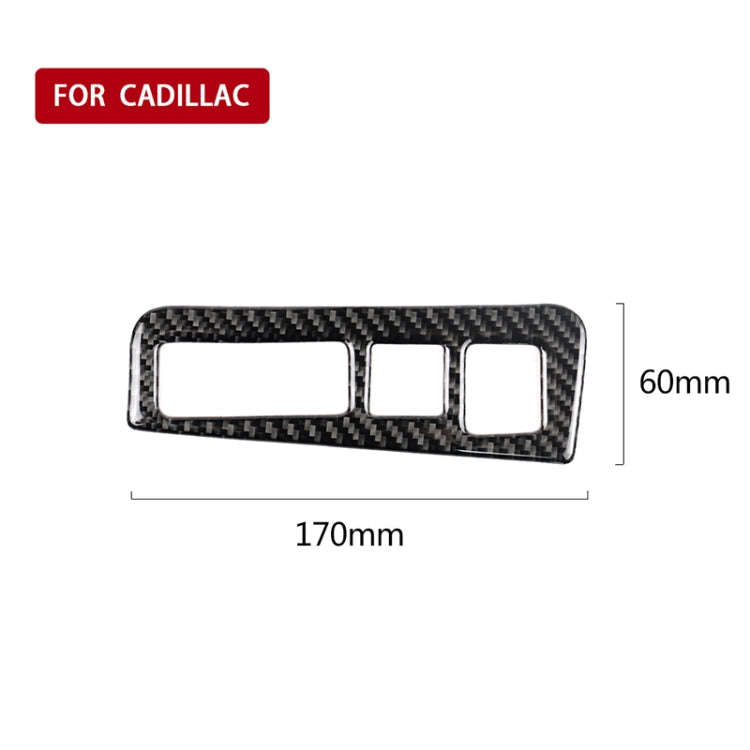 Car Carbon Fiber Headlight Switch Frame Decorative Sticker for Cadillac XT5 2016-2017, High Versi...