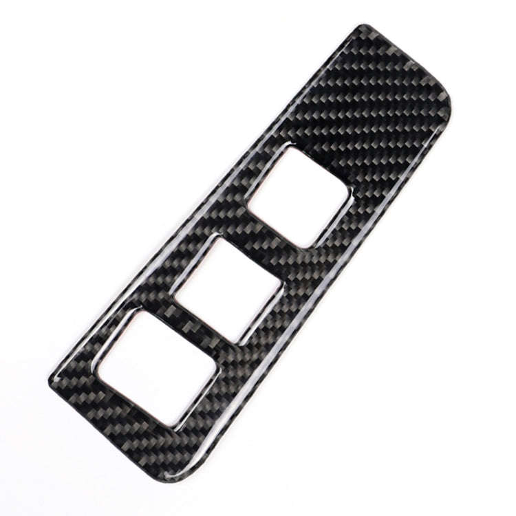 Car Carbon Fiber Headlight Switch Frame Decorative Sticker for Cadillac XT5 2016-2017, Low Versio...