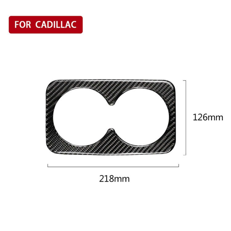 Car Carbon Fiber Rear Armrest Water Cup Decorative Sticker for Cadillac XT5 2016-2017