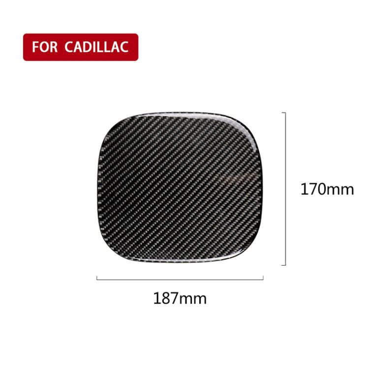 Car Carbon Fiber Fuel Tank Cap Decorative Sticker for Cadillac XT5 2016-2017