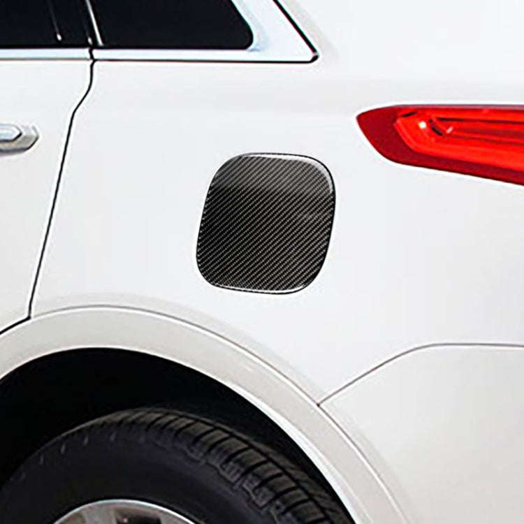 Car Carbon Fiber Fuel Tank Cap Decorative Sticker for Cadillac XT5 2016-2017