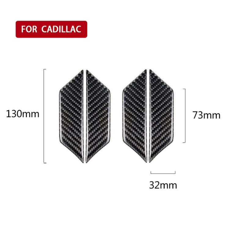 Car Carbon Fiber Door Inner Wrist Decorative Sticker for Cadillac XT5 2016-2017