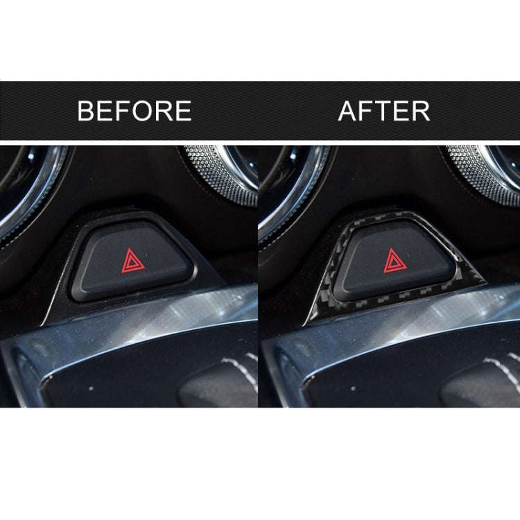 Car Carbon Fiber Warning Light Decorative Sticker for Chevrolet Camaro 2017-2019