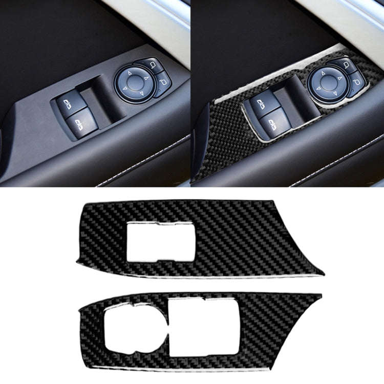 2 in 1 Car Carbon Fiber Window Lift Panel Decorative Sticker for Chevrolet Camaro 2017-2019, Left...
