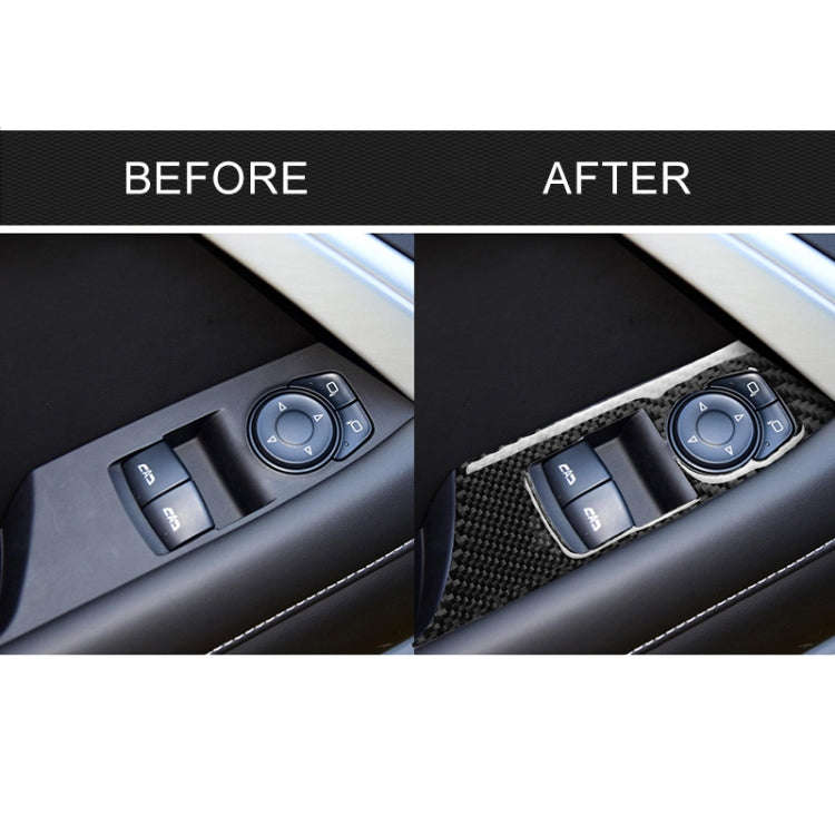 2 in 1 Car Carbon Fiber Window Lift Panel Decorative Sticker for Chevrolet Camaro 2017-2019, Left...