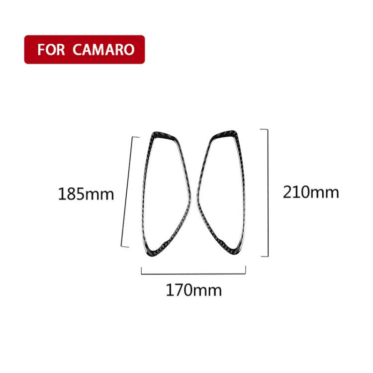 2 PCS Car Carbon Fiber Door Inner Handle Panel Decorative Sticker for Chevrolet Camaro 2017-2019