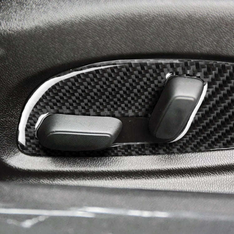 2 PCS Car Carbon Fiber Seat Adjustment Panel Decorative Sticker for Chevrolet Camaro 2017-2019