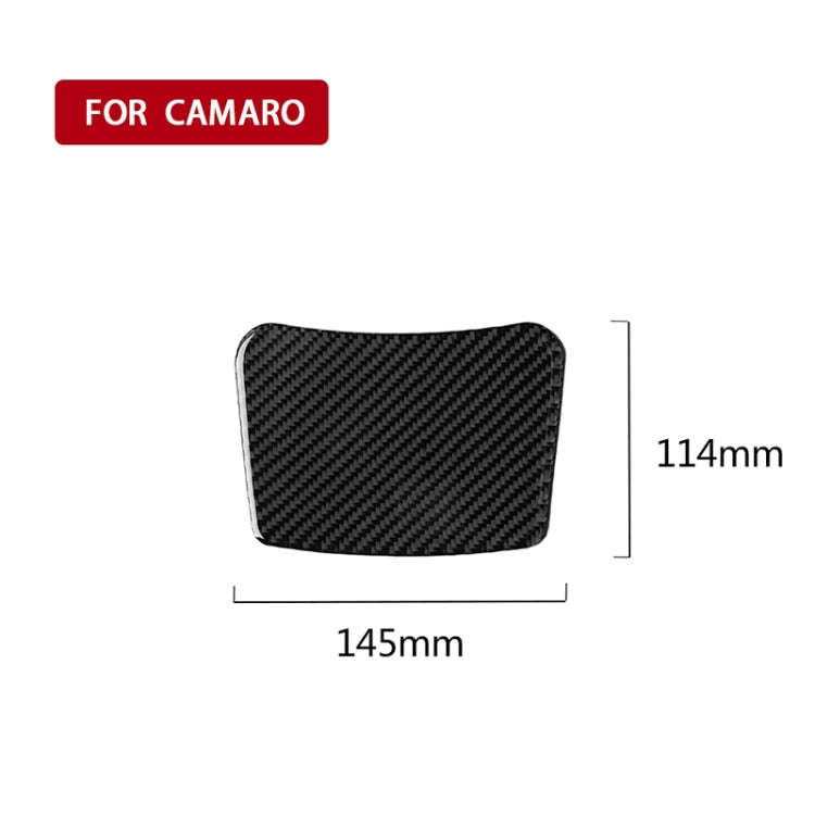Car Carbon Fiber Rear Seat Storage Box Decorative Sticker for Chevrolet Camaro 2016