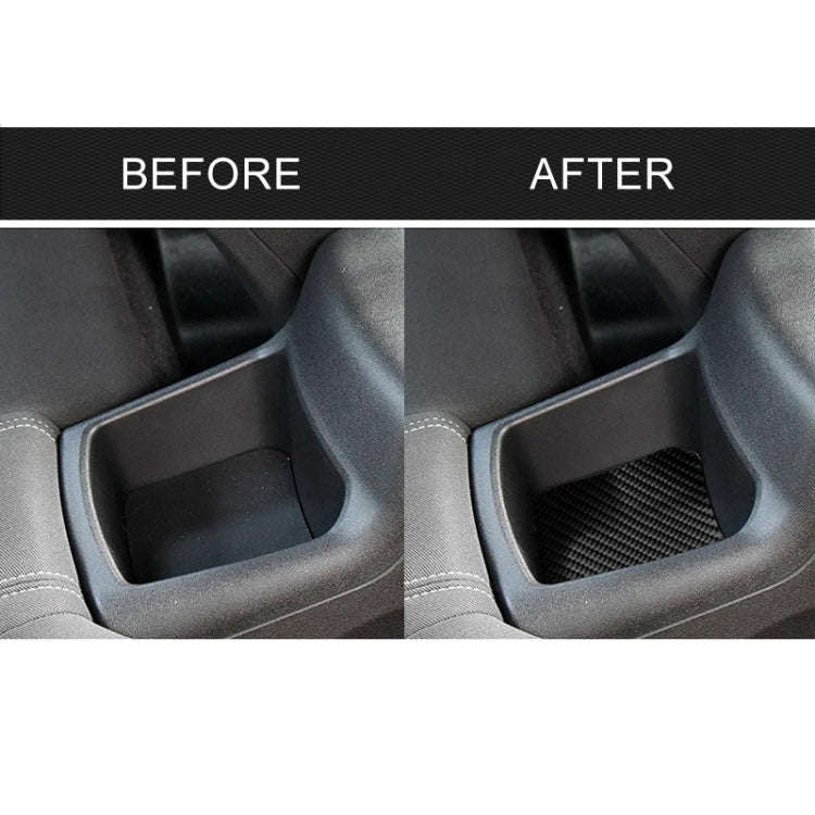 Car Carbon Fiber Rear Seat Storage Box Decorative Sticker for Chevrolet Camaro 2016