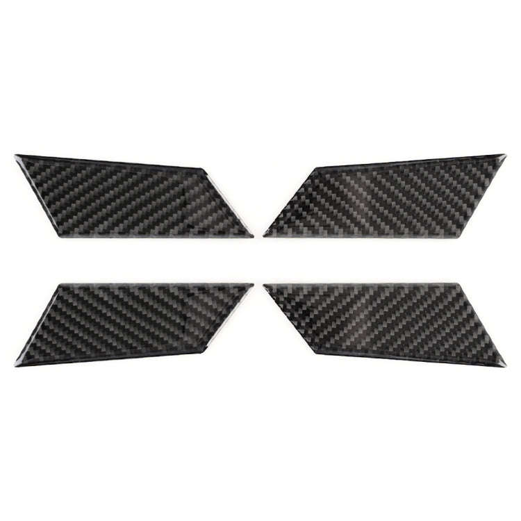 4 PCS Carbon Fiber Car Inner Door Bowl Decorative Sticker for Porsche Macan