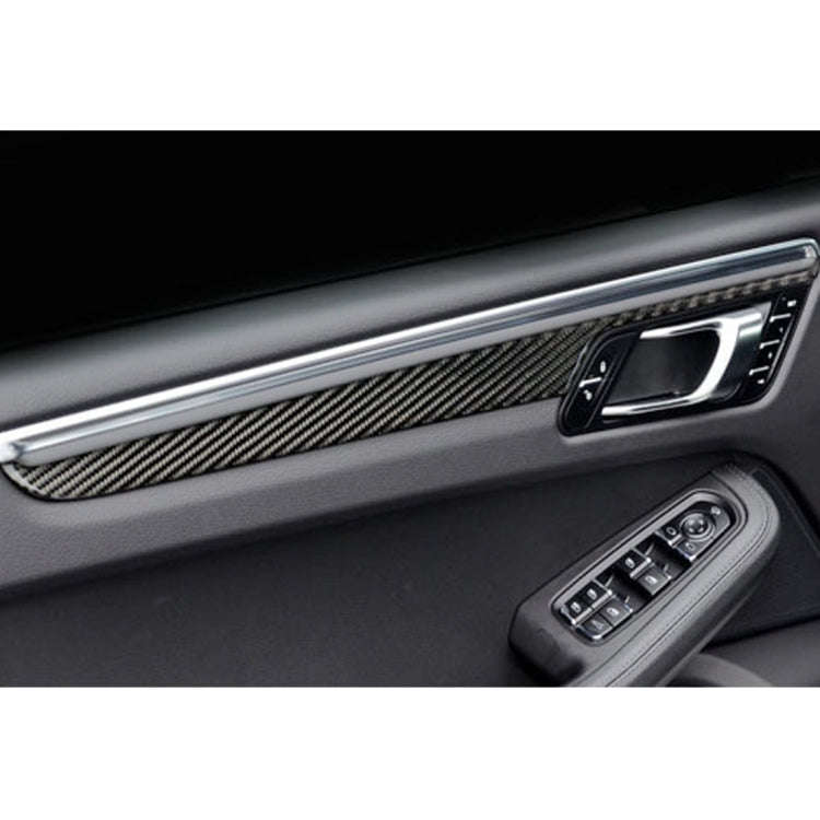 4 PCS Carbon Fiber Car Door Panel Decorative Sticker for Porsche Macan