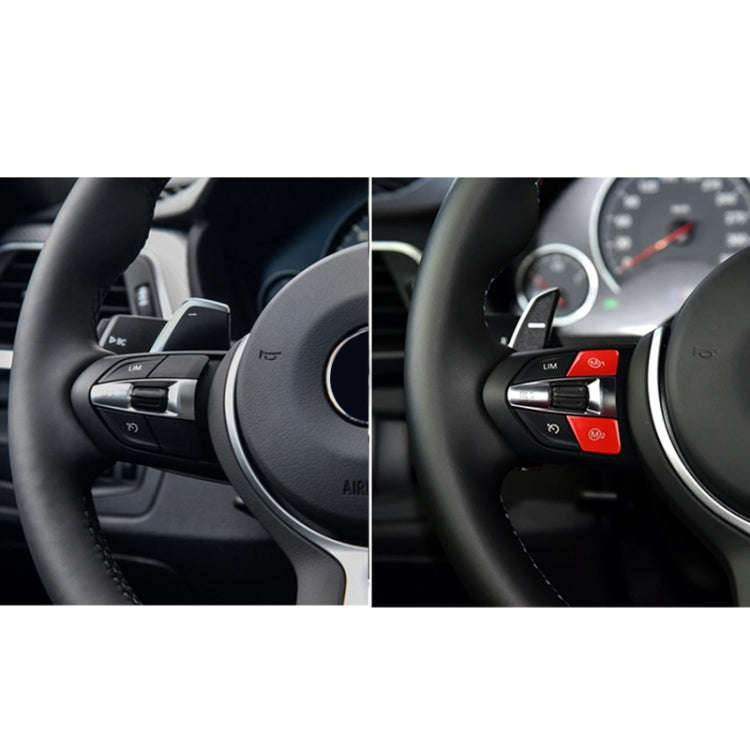 Sports Steering Wheel M1+M2 Fashion Button Switch Trim Cover for BMW F30 F34 F15 F16 2014-2018(Red)