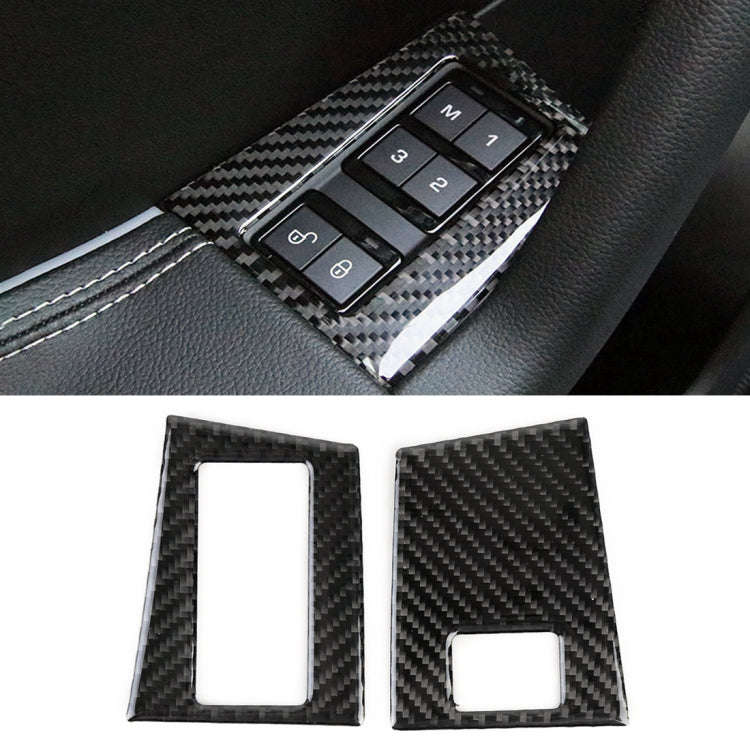 Carbon Fiber Car Memory Lock Panel Decorative Sticker for Jaguar F-PACE 2016-2020