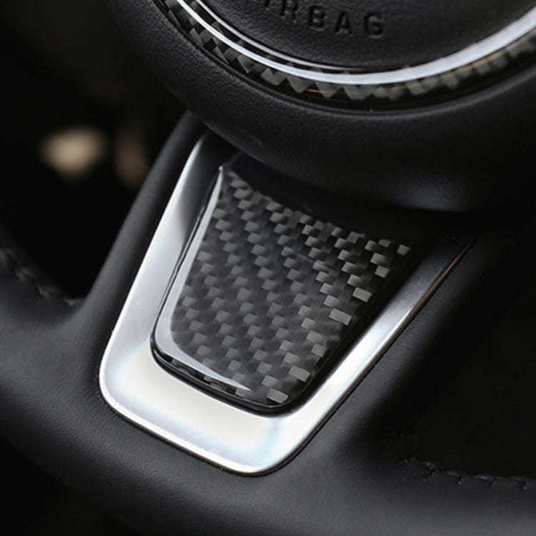 Carbon Fiber Car Steering Wheel Decorative Sticker for Jaguar F-PACE 2016-2020