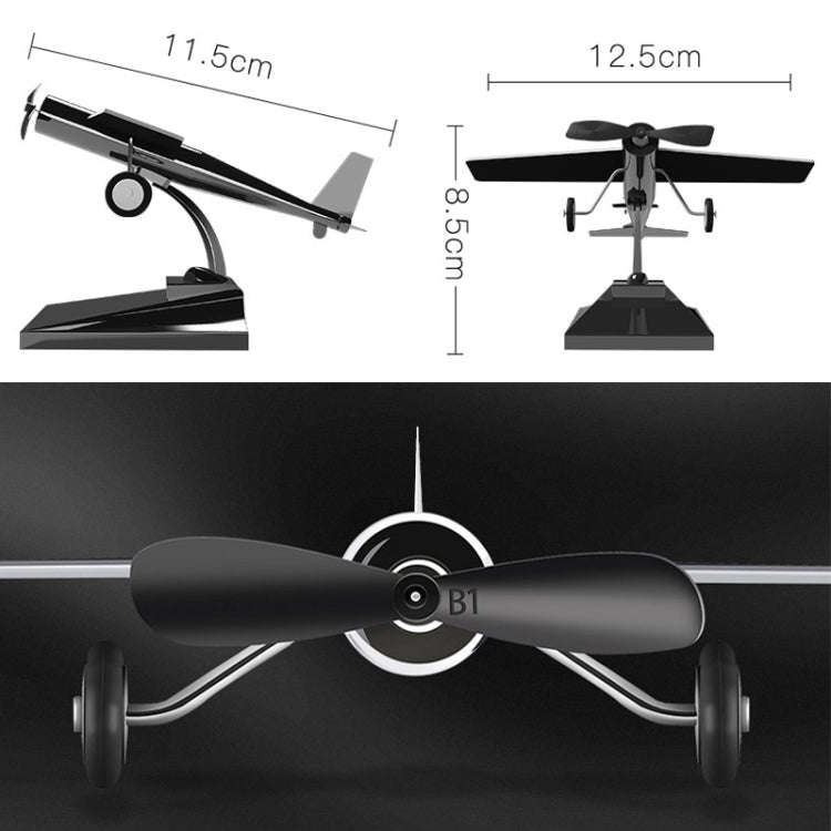 Car Interior Decoration Accessories Aircraft Model Ornaments Propeller Rotating Solar Energy Orna...