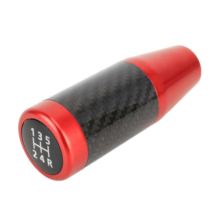 Universal Car Carbon Fiber Pattern Gear Head Gear Shift Knob (Red)