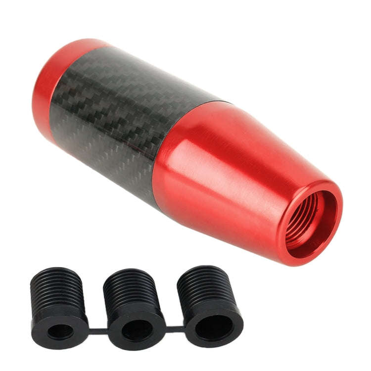 Universal Car Carbon Fiber Pattern Gear Head Gear Shift Knob (Red)