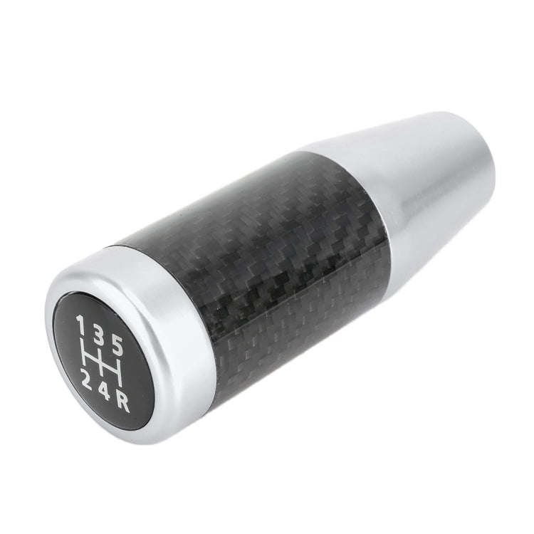Universal Car Carbon Fiber Pattern Gear Head Gear Shift Knob (Silver)
