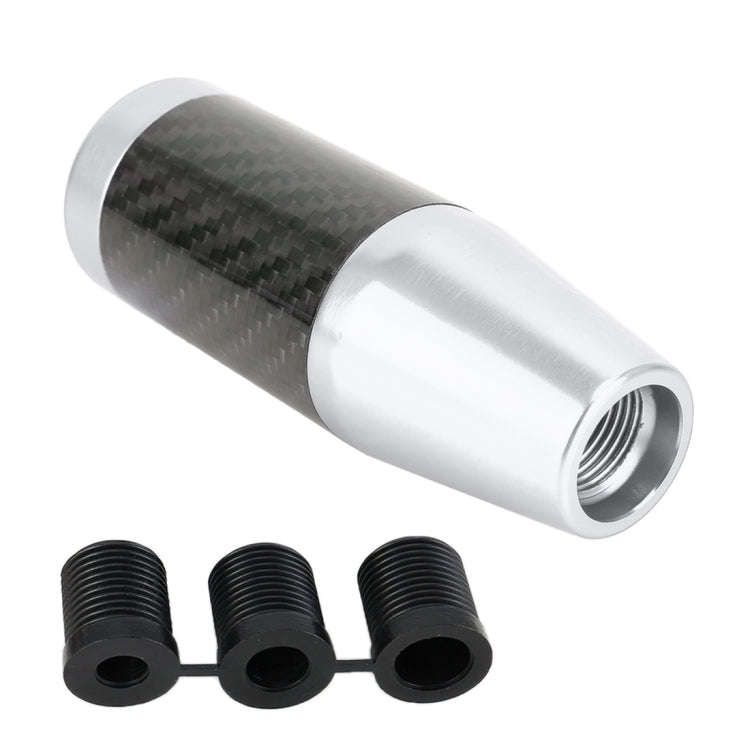 Universal Car Carbon Fiber Pattern Gear Head Gear Shift Knob (Silver)