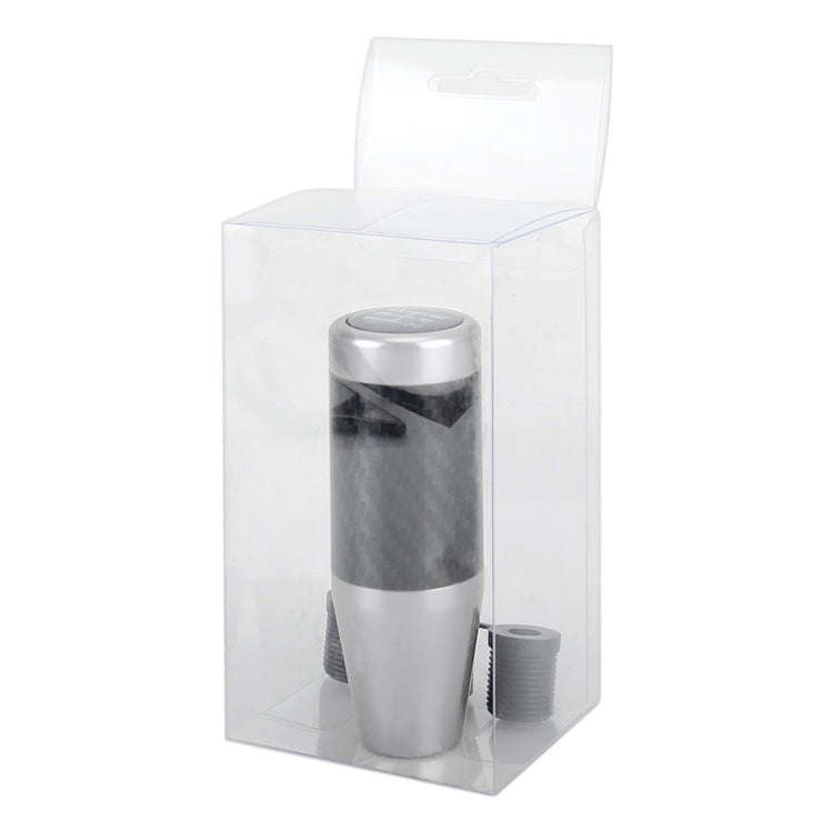 Universal Car Carbon Fiber Pattern Gear Head Gear Shift Knob (Silver)