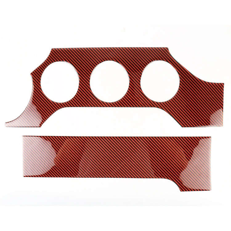 2 in 1 Car Carbon Fiber Dashboard Cover Panel Decorative Sticker for Ford Mustang 2015-2020, Left...