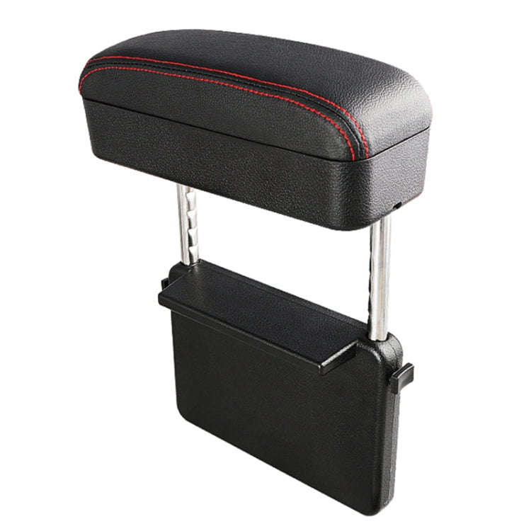Universal Car PU Leather Wrapped Armrest Box Cushion Car Armrest Box Mat with Storage Box (Black ...