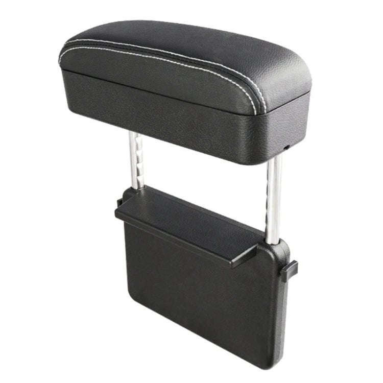 Universal Car PU Leather Wrapped Armrest Box Cushion Car Armrest Box Mat with Storage Box (Black ...
