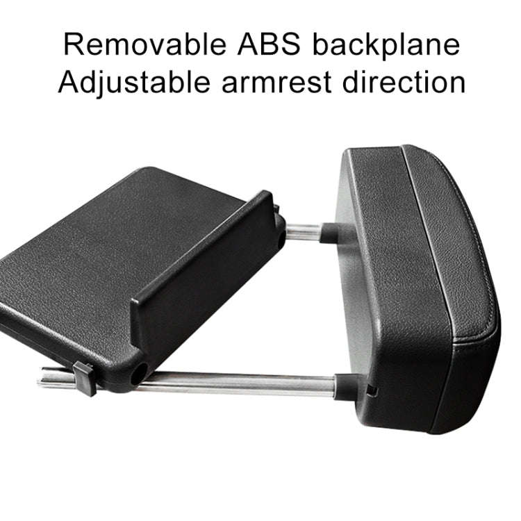 2 PCS Universal Car PU Leather Wrapped Armrest Box Cushion Car Armrest Box Mat with Storage Box (...