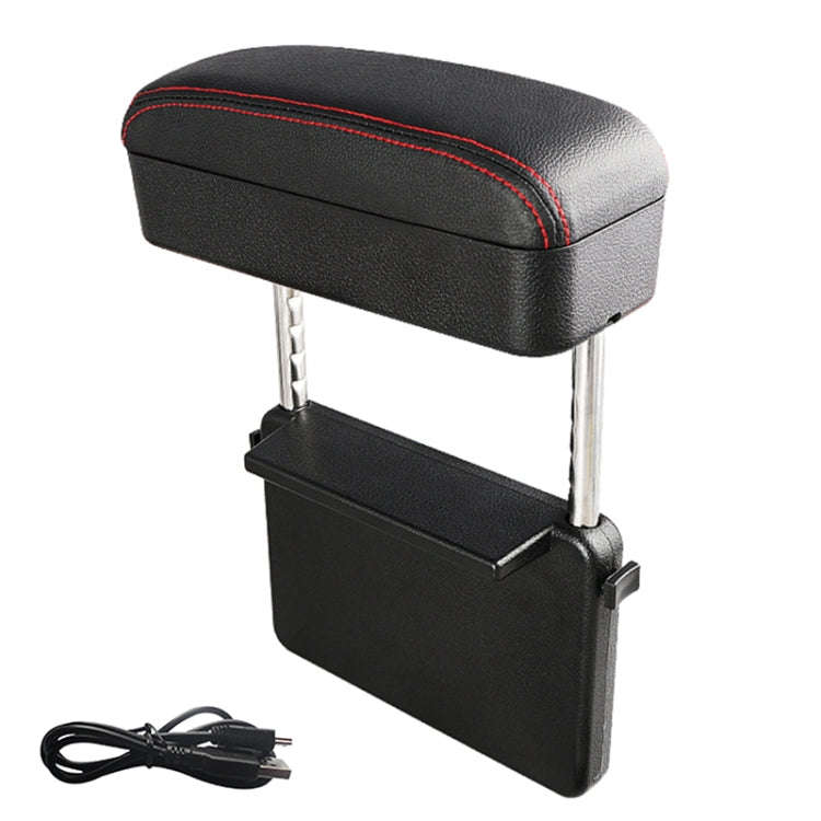 Universal Car Wireless Qi Standard Charger PU Leather Wrapped Armrest Box Cushion Car Armrest Box...