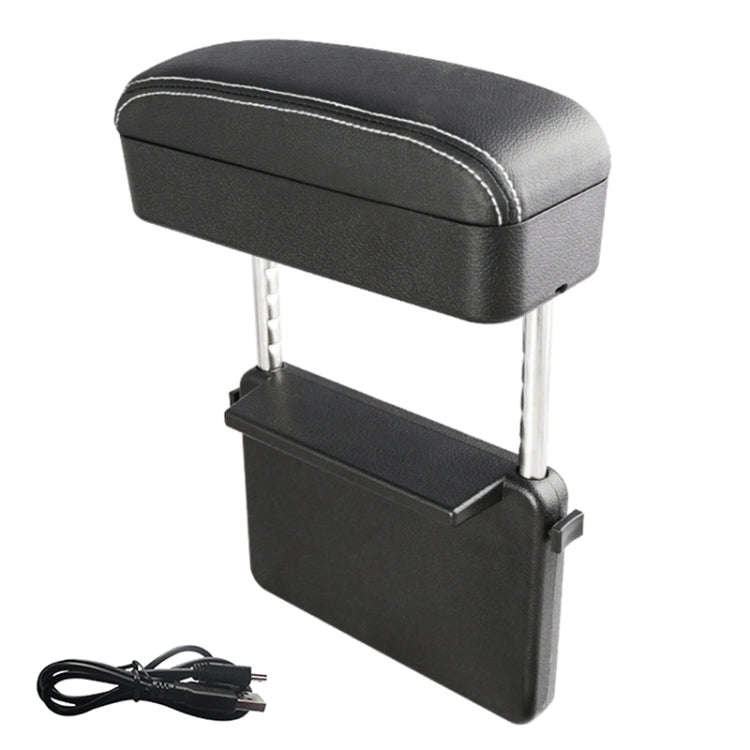 Universal Car Wireless Qi Standard Charger PU Leather Wrapped Armrest Box Cushion Car Armrest Box...
