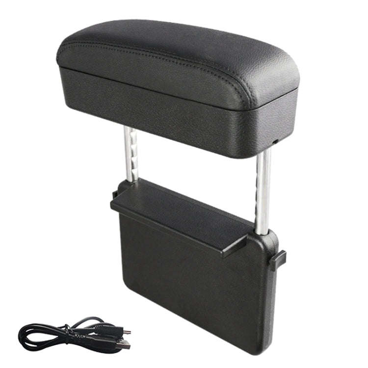 Universal Car Wireless Qi Standard Charger PU Leather Wrapped Armrest Box Cushion Car Armrest Box...