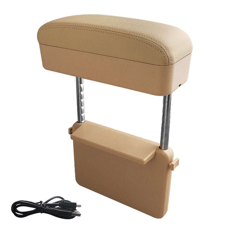 Universal Car Wireless Qi Standard Charger PU Leather Wrapped Armrest Box Cushion Car Armrest Box...