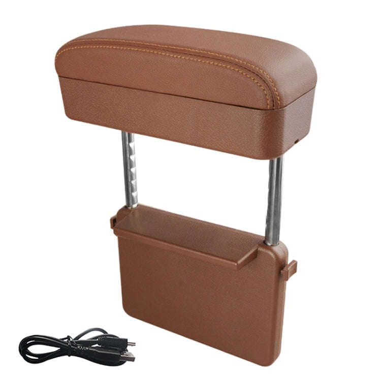 Universal Car Wireless Qi Standard Charger PU Leather Wrapped Armrest Box Cushion Car Armrest Box...