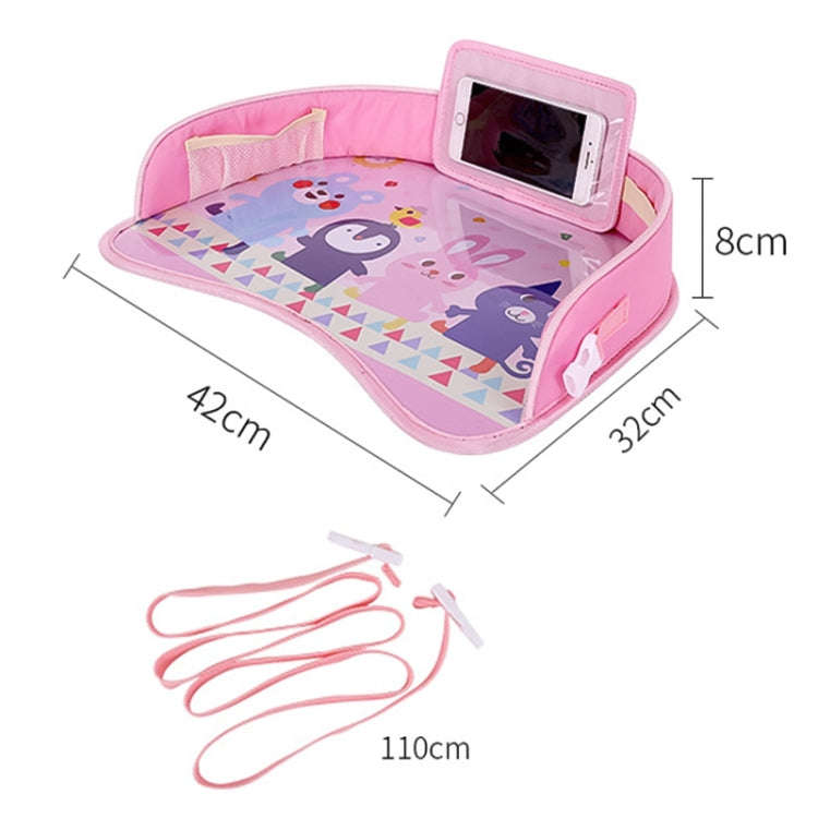 Children Waterproof Dining Table Toy Organizer Baby Safety Tray Tourist Painting Holder with Touc...