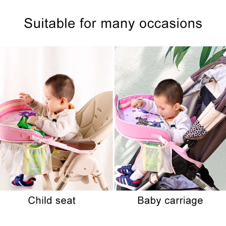Children Waterproof Dining Table Toy Organizer Baby Safety Tray Tourist Painting Holder with Touc...