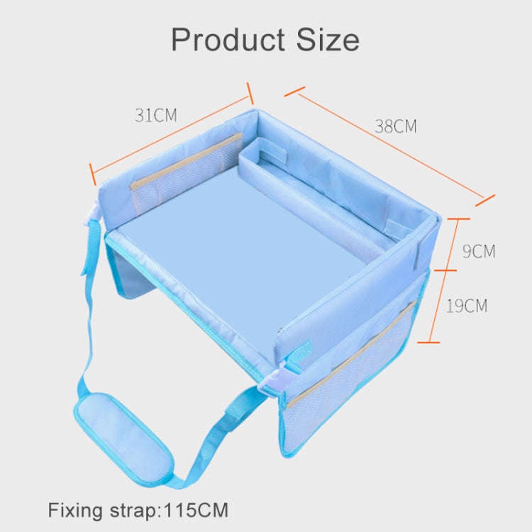 Children Waterproof Dining Table Toy Organizer Baby Safety Tray Tourist Painting Holder  (Car Fam...