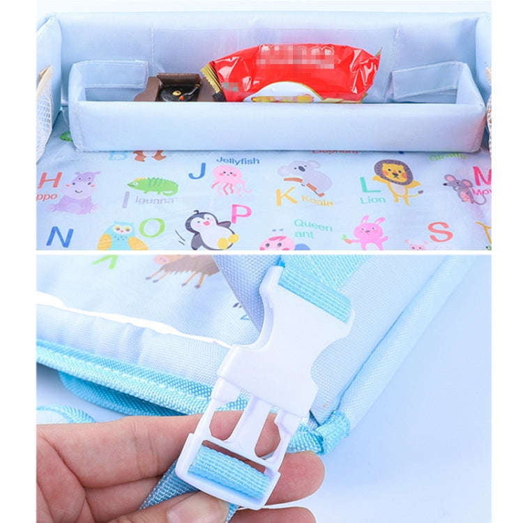 Children Waterproof Dining Table Toy Organizer Baby Safety Tray Tourist Painting Holder  (Car Fam...