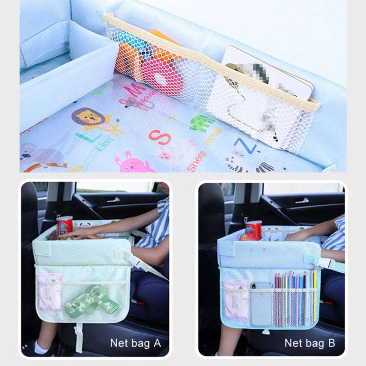 Children Waterproof Dining Table Toy Organizer Baby Safety Tray Tourist Painting Holder  (Car Fam...