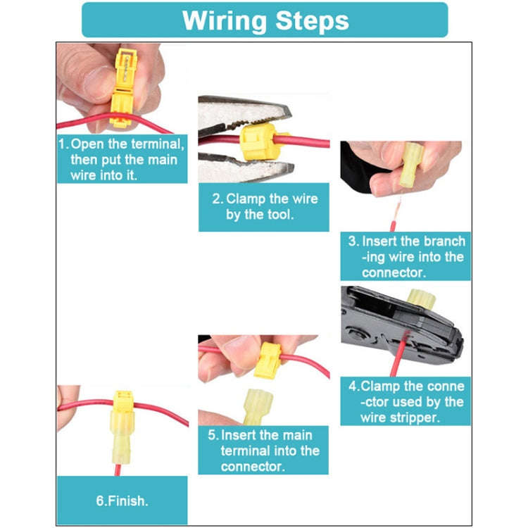 120 in 1 Universal T Shape Push Clamp Solderless Wire Connector Fast Wiring Terminal Insulated Jo...