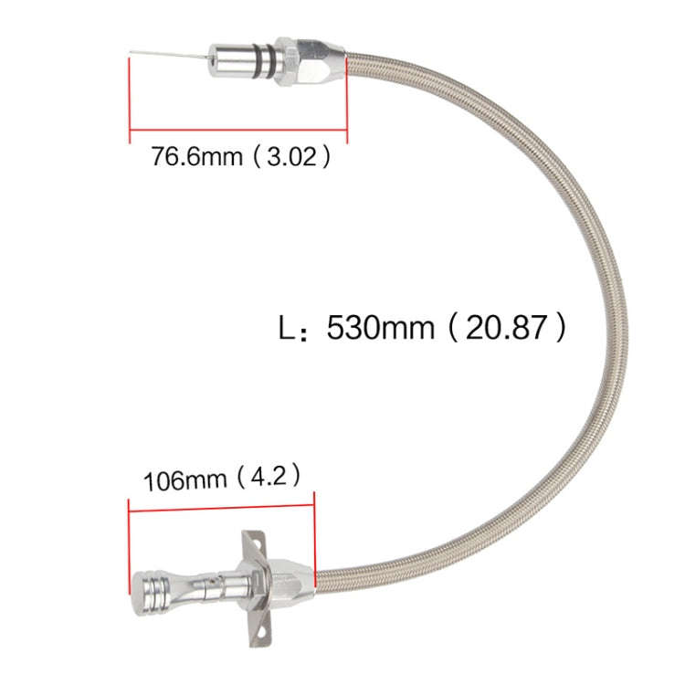Car Flexible Stainless Transmission Gearbox Oil Dipstick 530mm Oil Measuring Rod for Chevrolet(Bl...